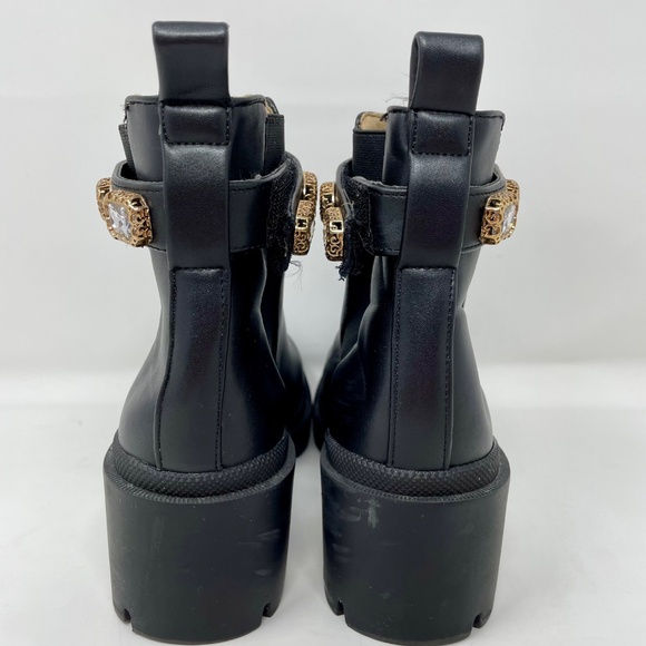 Steve Madden Black Ankle Boots with Gem Embellishments Tik Tok Favourite - Picture 11 of 15